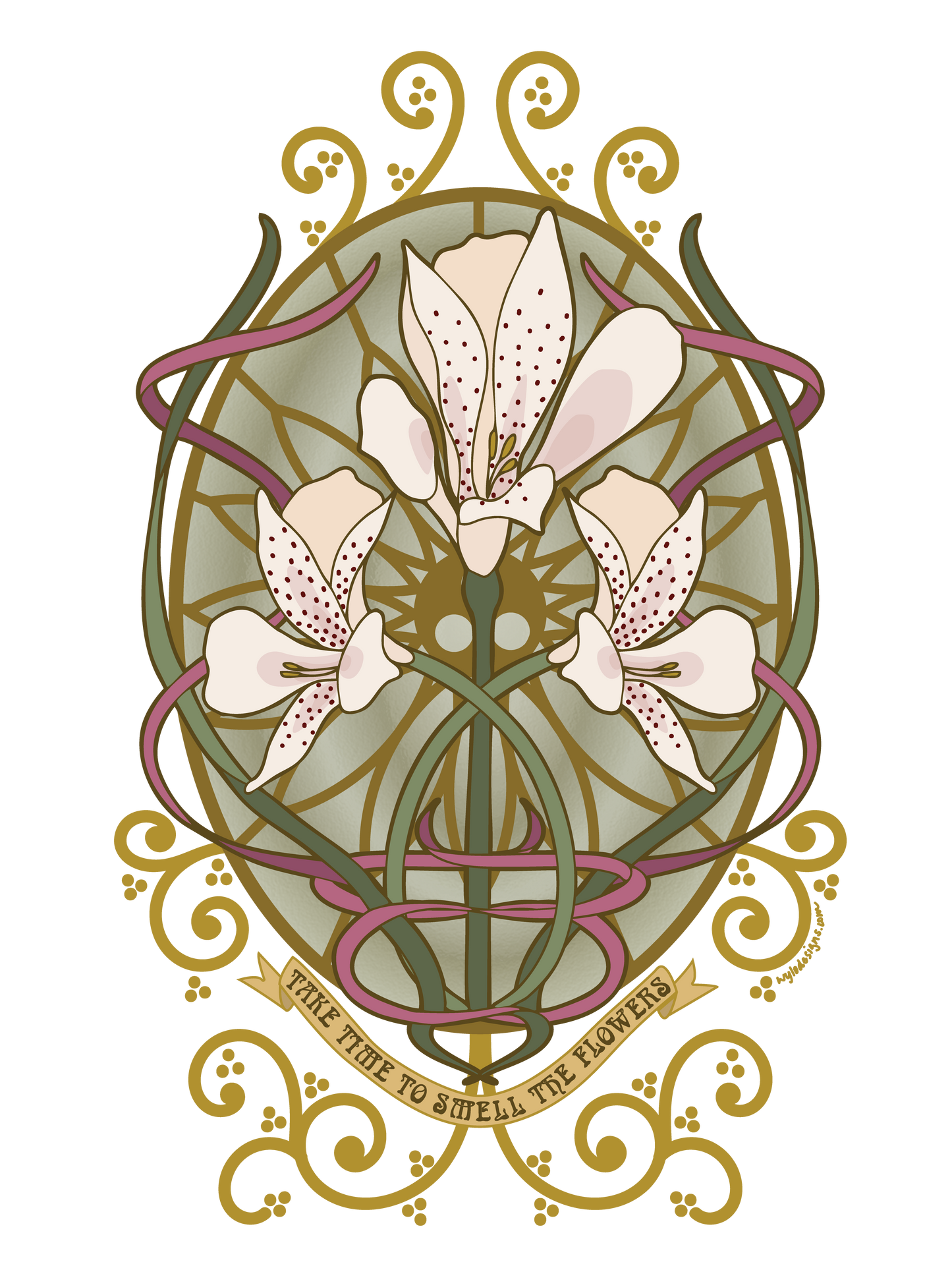 Alstroemeria Hoodie - Art Nouveau Vibe for Every Occasion