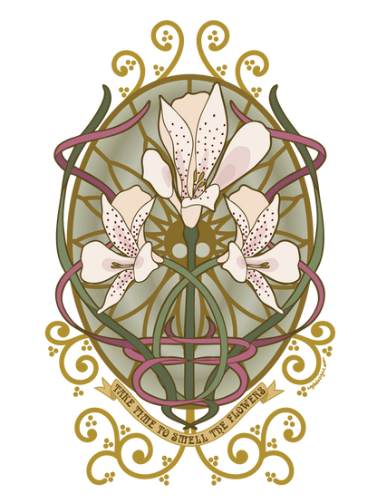 Alstroemeria Hoodie - Art Nouveau Vibe for Every Occasion
