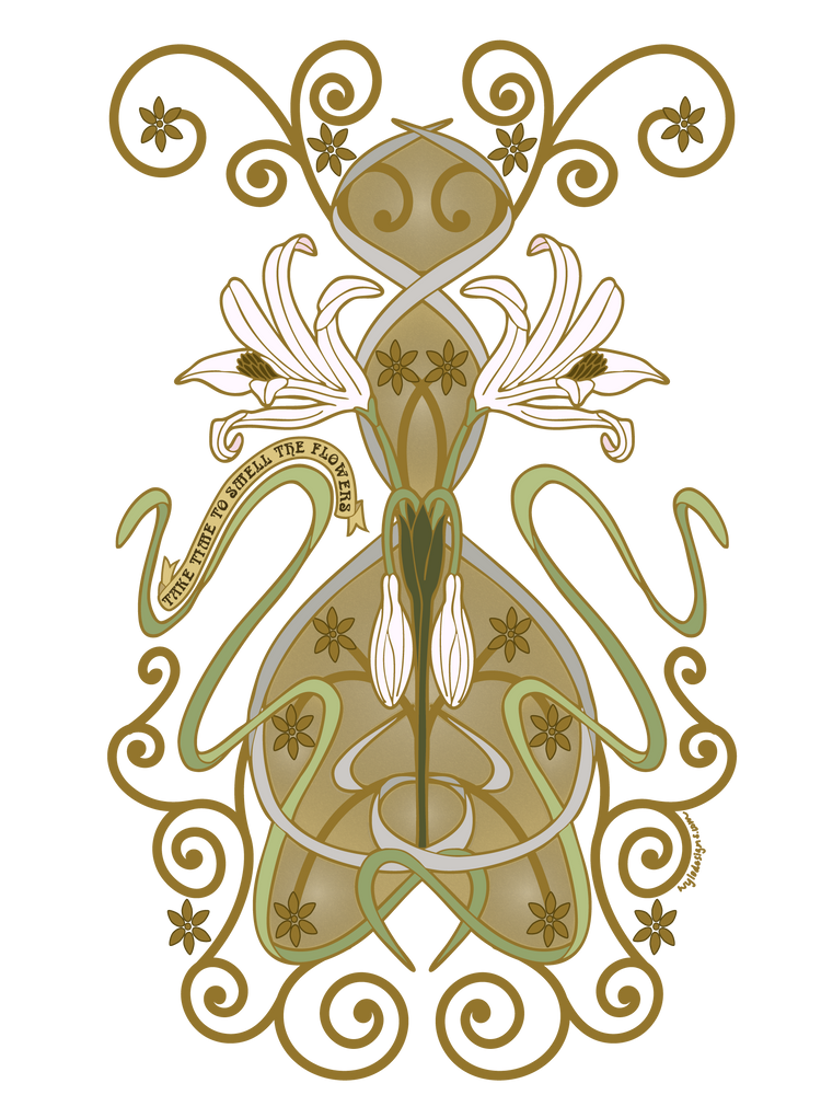Nouveau Crinum Classic Tee Perfect for Art Nouveau Enthusiasts