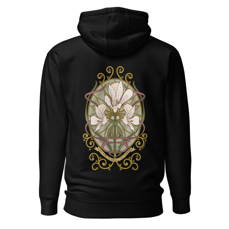Alstroemeria Hoodie - Art Nouveau Vibe for Every Occasion black