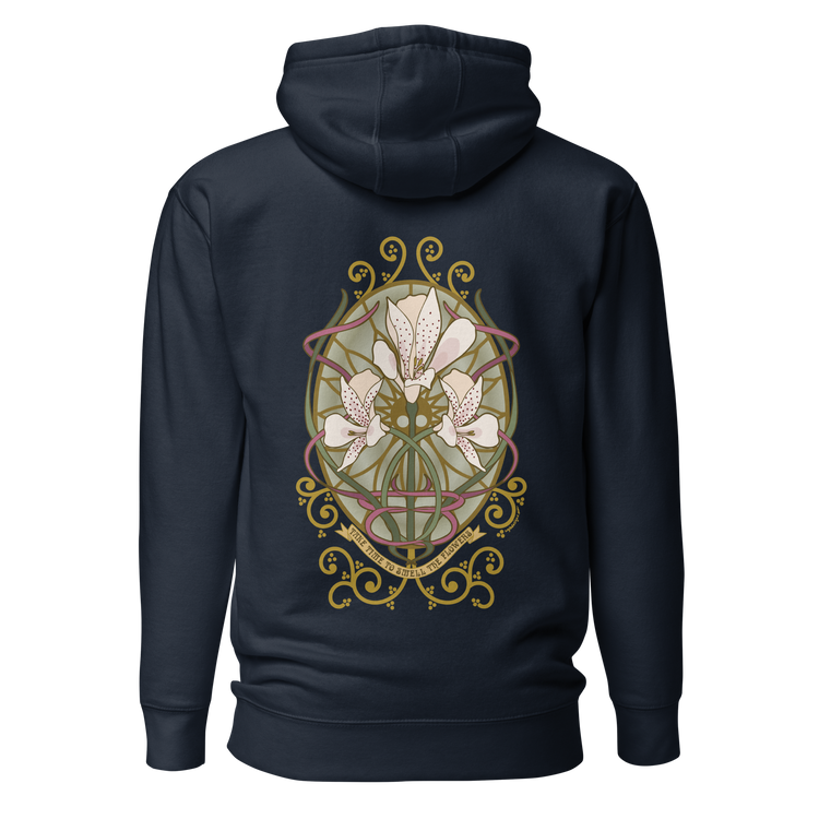 Alstroemeria Hoodie - Art Nouveau Vibe for Every Occasion navy blazer