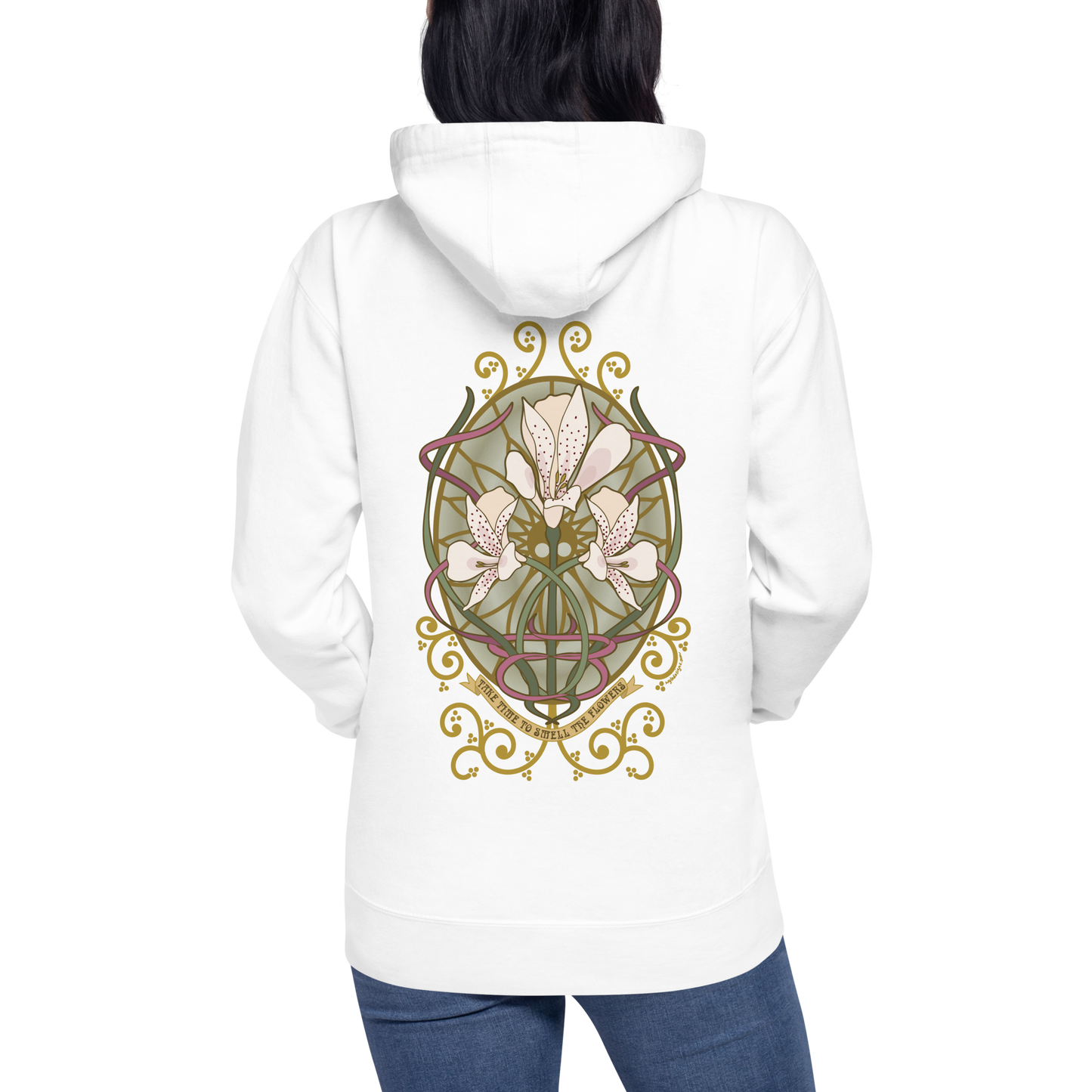 Alstroemeria Hoodie - Art Nouveau Vibe for Every Occasion