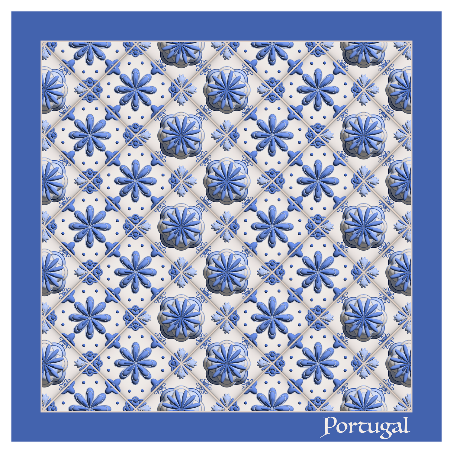 Azulejo 3D Blue Dia artwork