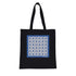 Azulejo 3D Blue Organic Tote Bag in black