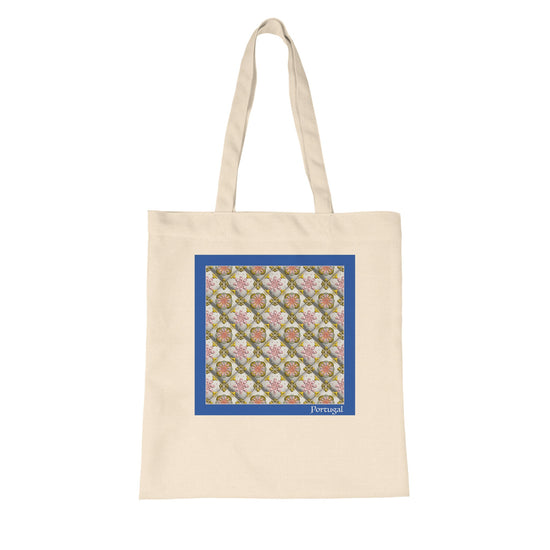 Azulejo 3D Pastel Dia Organic Tote Bag in natural color
