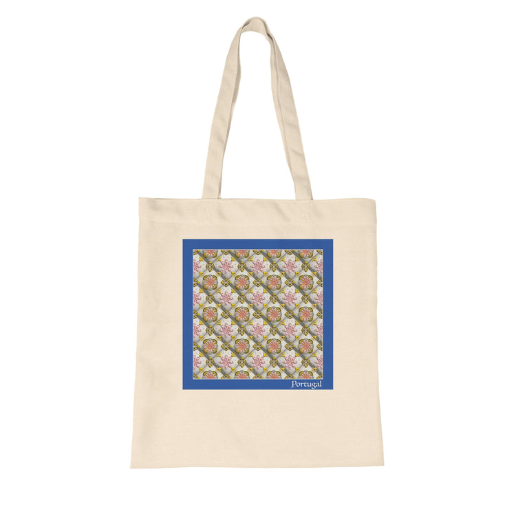 Azulejo 3D Pastel Dia Organic Tote Bag in natural color