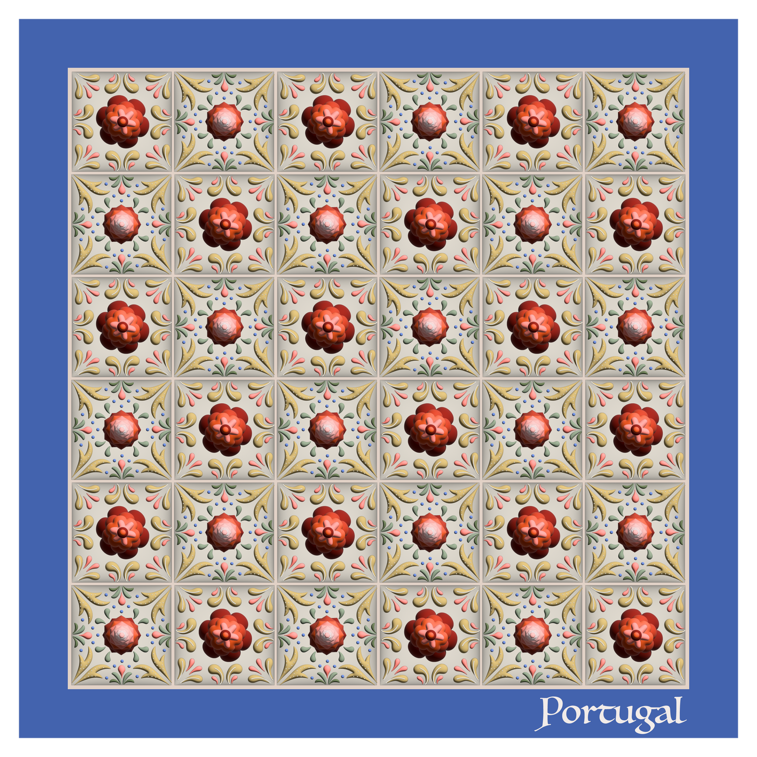 Azulejo Pastel 3D artwork