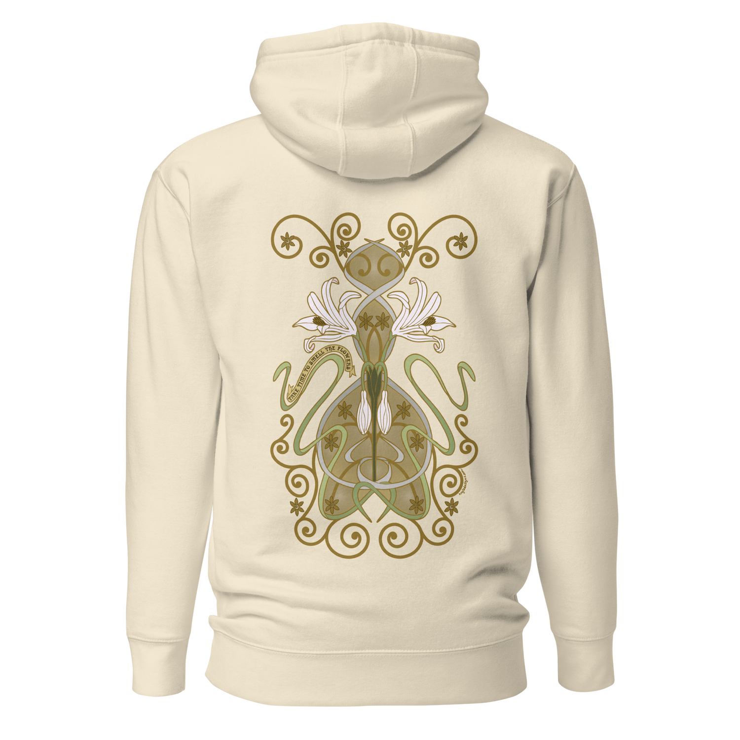 Crinum Art Hoodie bone