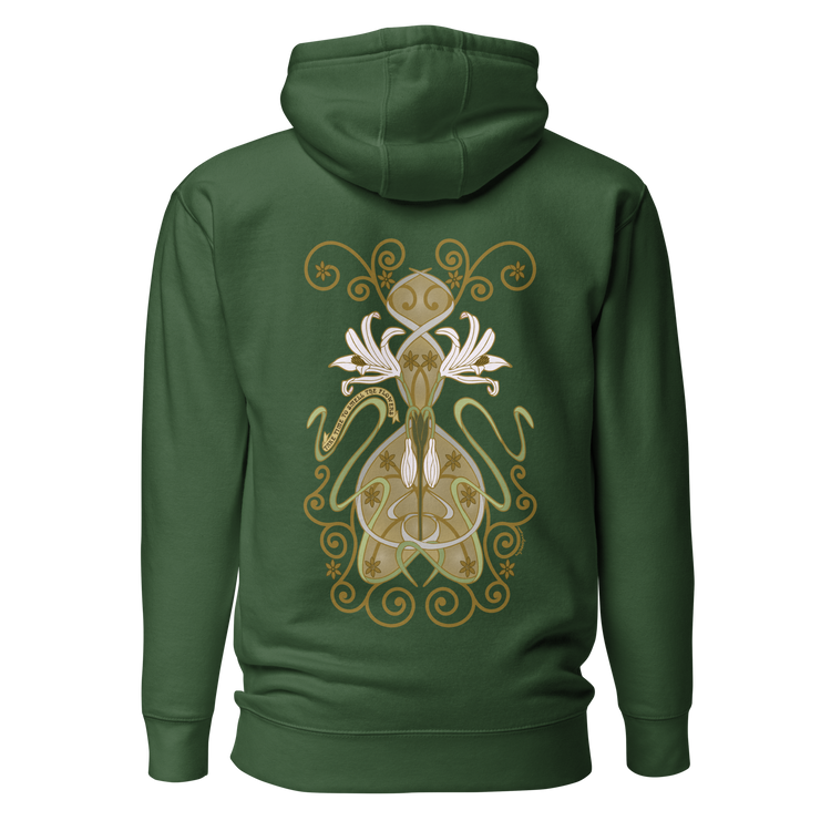 Crinum Art Hoodie green