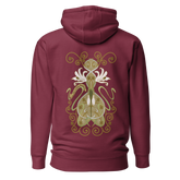 Crinum Art Hoodie maroon
