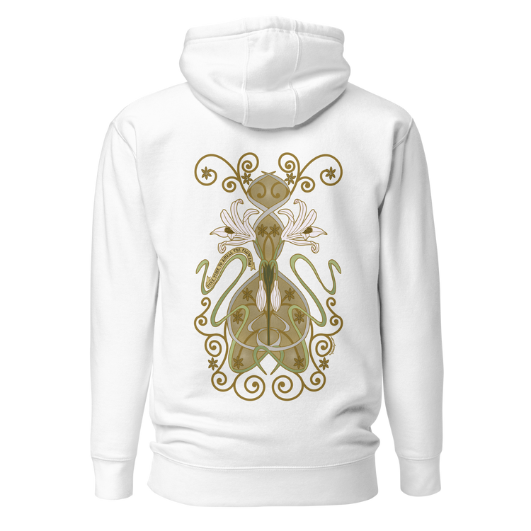 Crinum Art Hoodie white