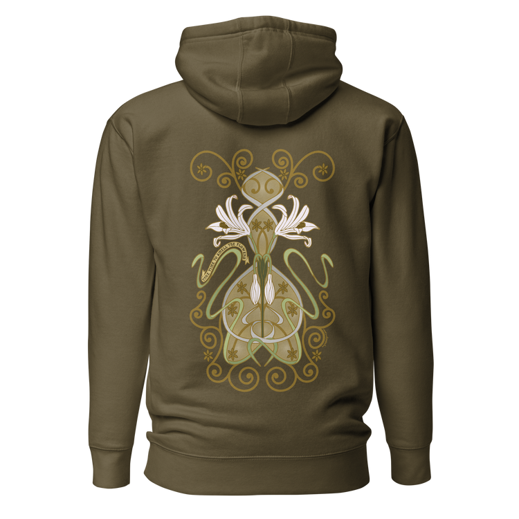 Crinum Art Hoodie military green