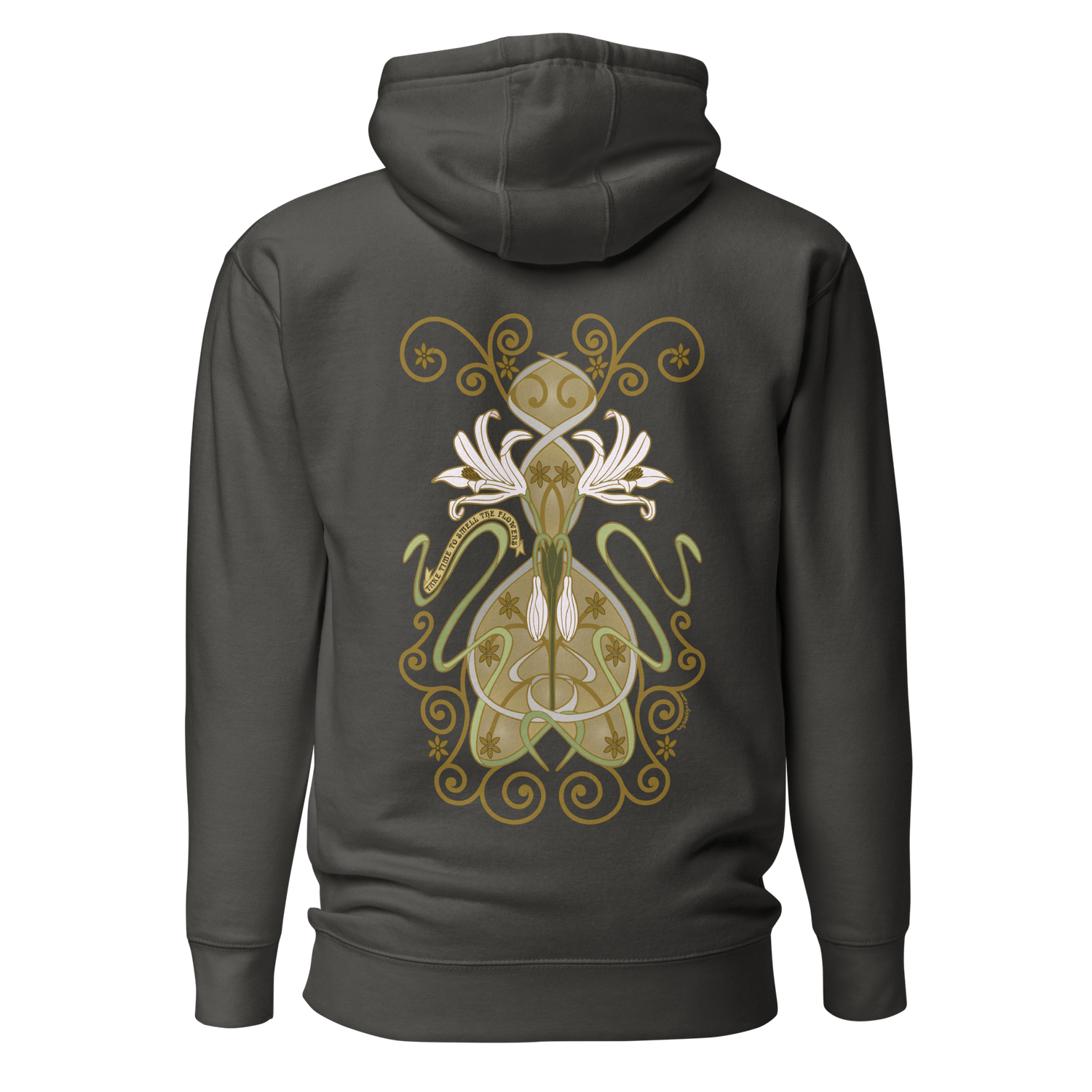 Crinum Art Hoodie vintage black