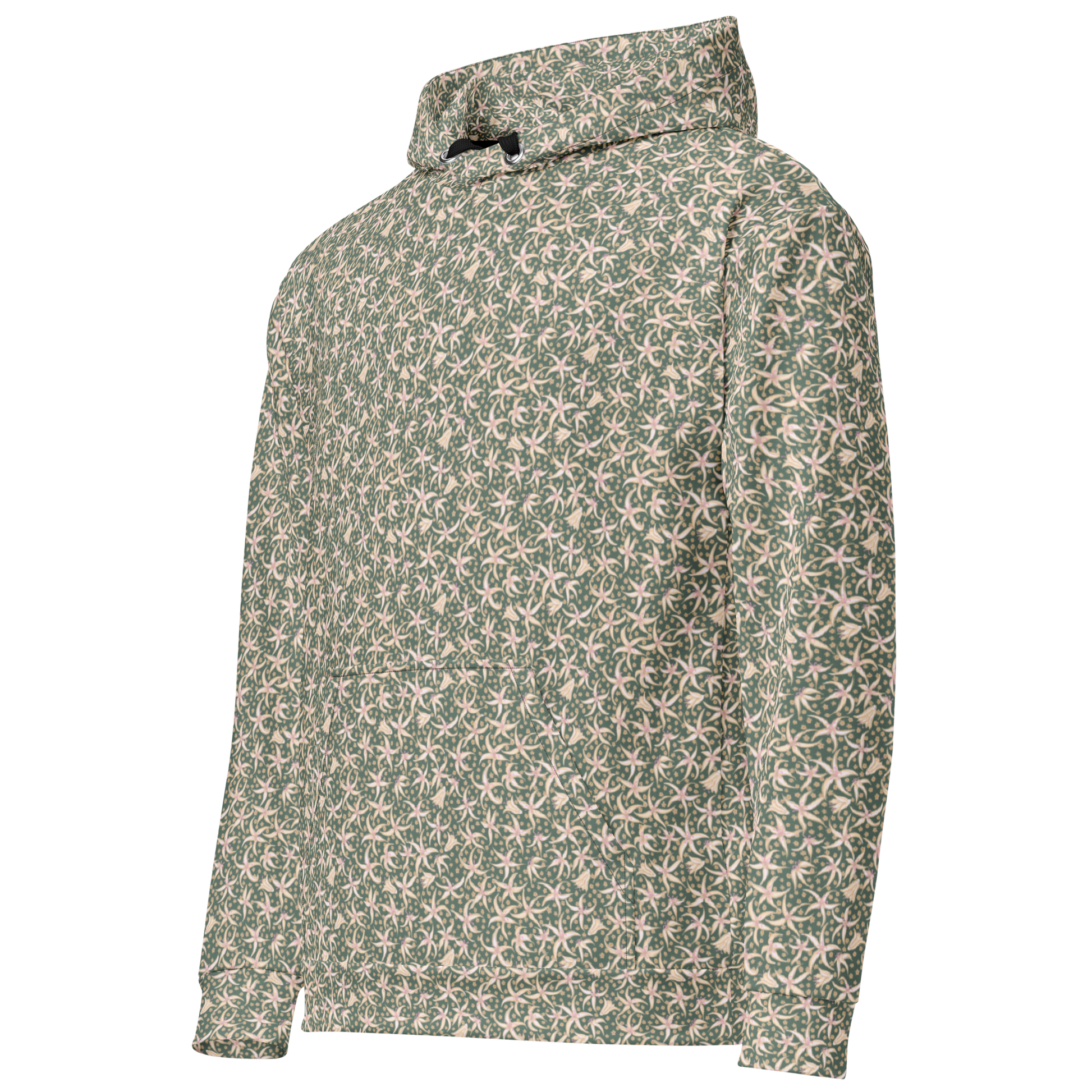 Dancing with Pimpernels Floral Pattern Hoodie