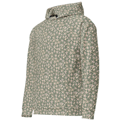 Dancing with Pimpernels Floral Pattern Hoodie
