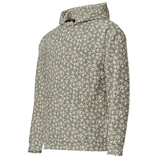 Dancing with Pimpernels Floral Pattern Hoodie