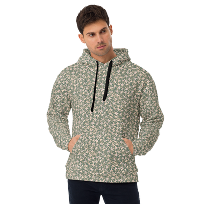 Dancing with Pimpernels Floral Pattern Hoodie