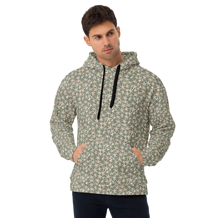 Dancing with Pimpernels Floral Pattern Hoodie
