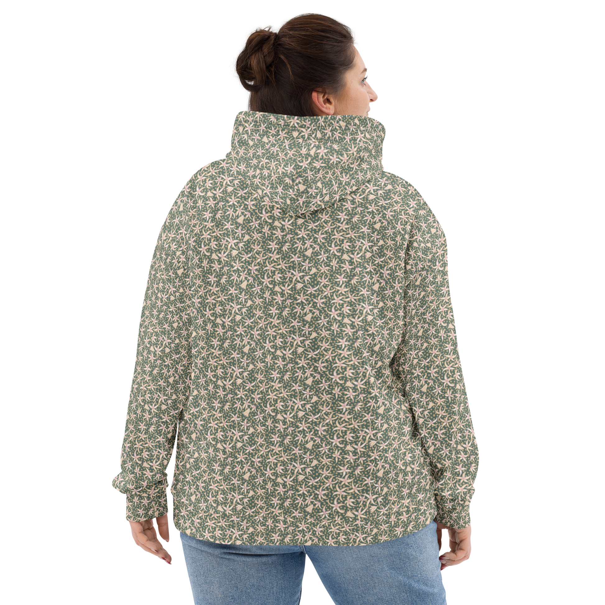 Dancing with Pimpernels Floral Pattern Hoodie