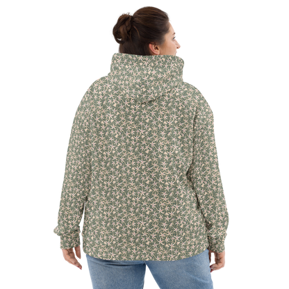 Dancing with Pimpernels Floral Pattern Hoodie