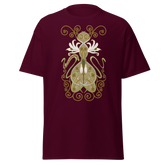 Nouveau Crinum Classic Tee Perfect for Art Nouveau Enthusiasts maroon