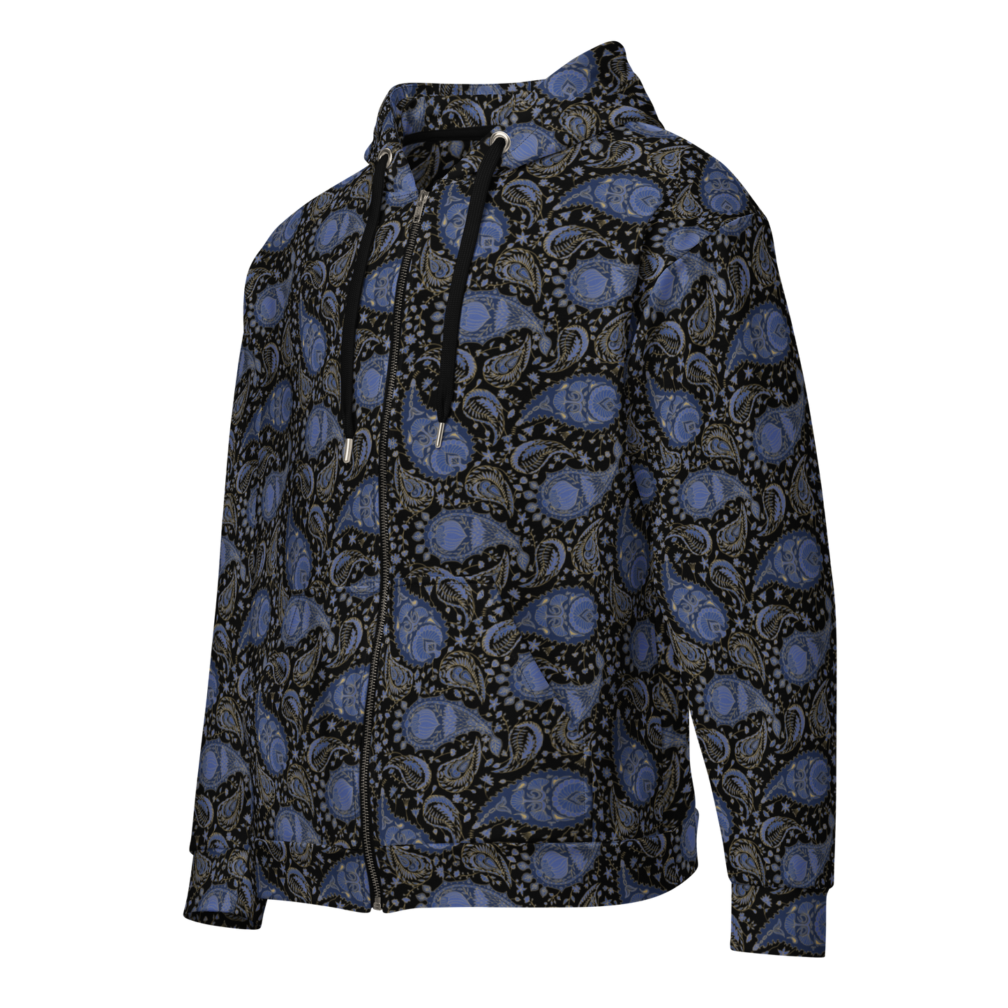 Paisley Pattern Hoodie - Luxe Unisex Zip Hoodie for Superior Comfort - Wylodesigns