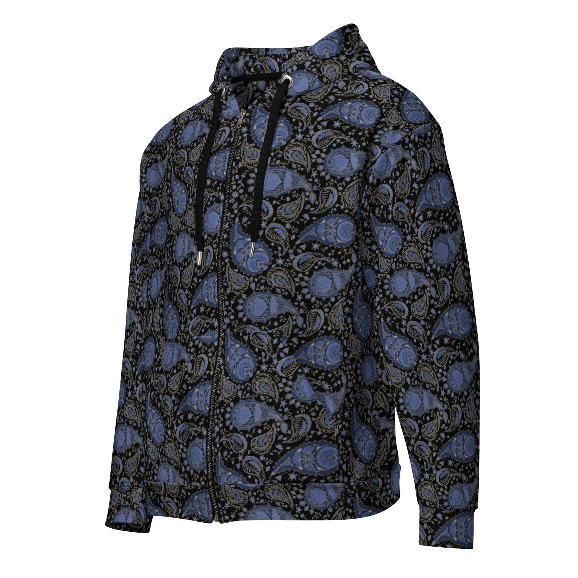 Paisley Pattern Hoodie - Luxe Unisex Zip Hoodie for Superior Comfort - Wylodesigns
