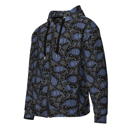 Paisley Pattern Hoodie - Luxe Unisex Zip Hoodie for Superior Comfort - Wylodesigns