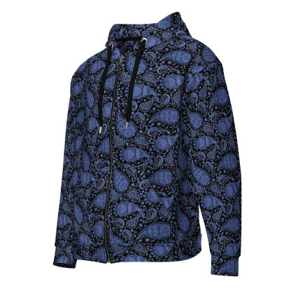 Paisley Pattern Hoodie - Unisex Zip Style for Ultimate Comfort - Wylodesigns