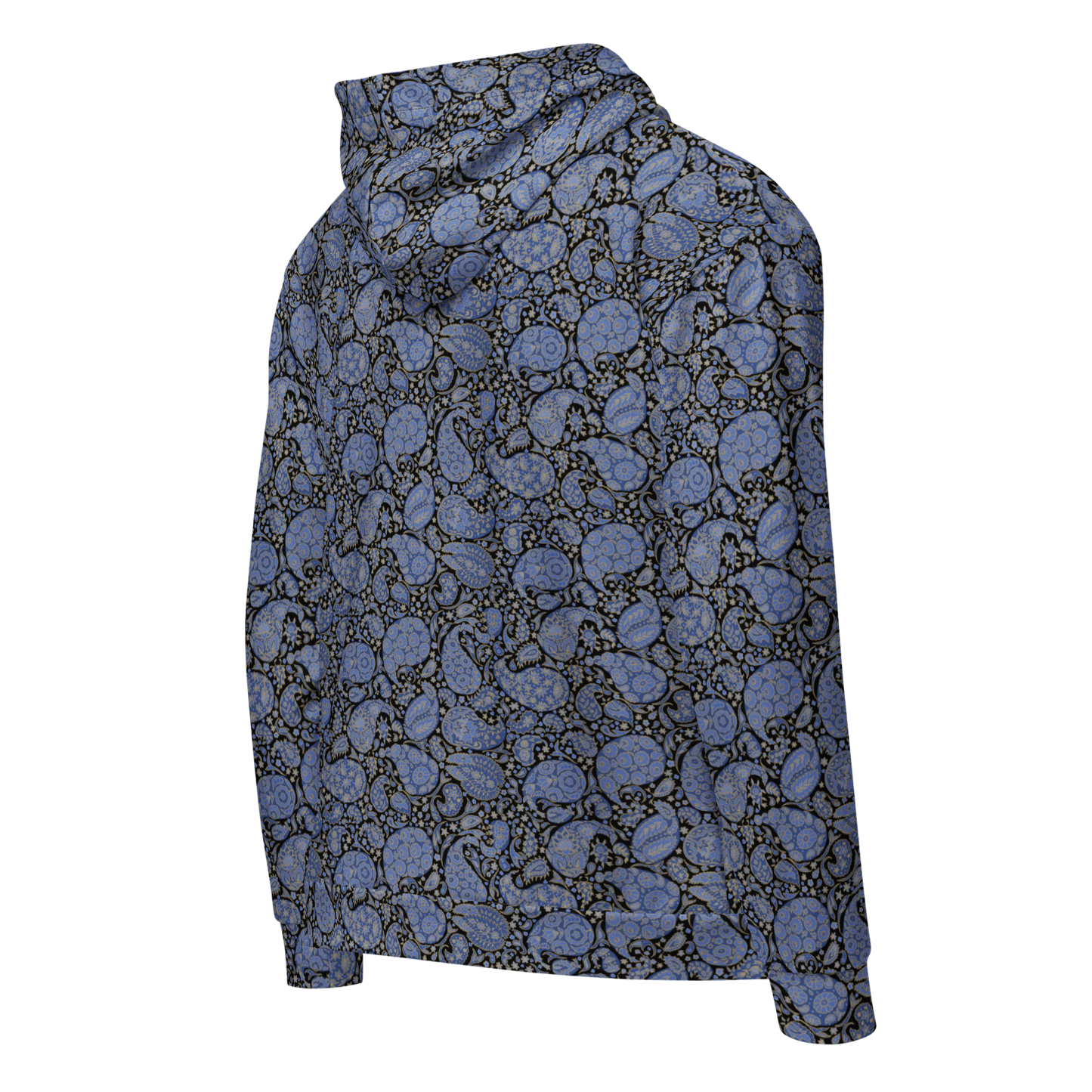Paisley Pattern Hoodie – Luxe Unisex Zip Design for Comfort & Style