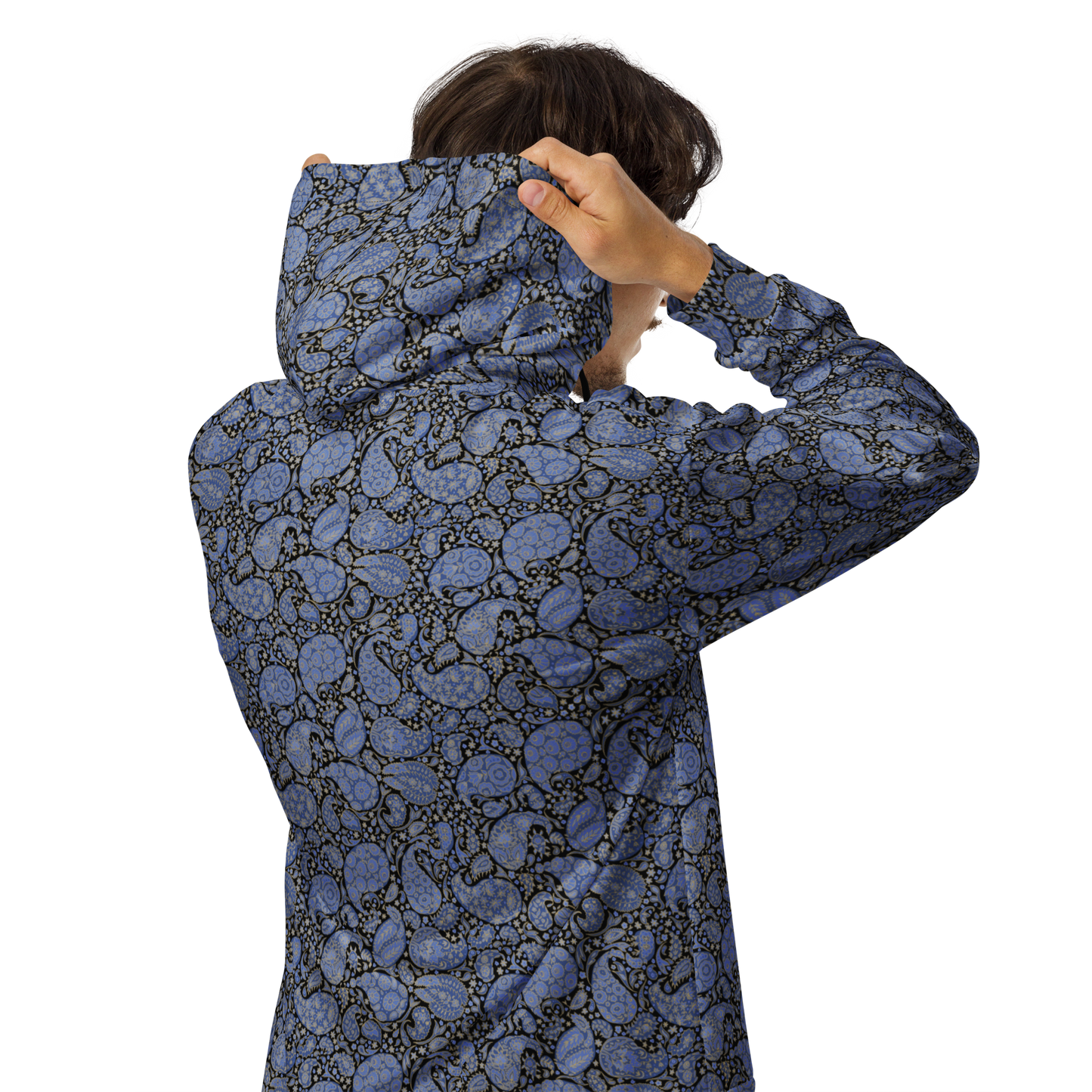 Paisley Pattern Hoodie – Luxe Unisex Zip Design for Comfort & Style