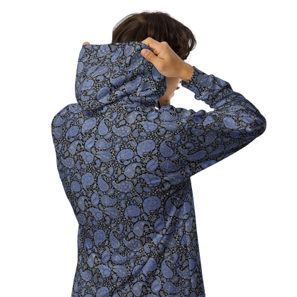 Paisley Pattern Hoodie – Luxe Unisex Zip Design for Comfort & Style