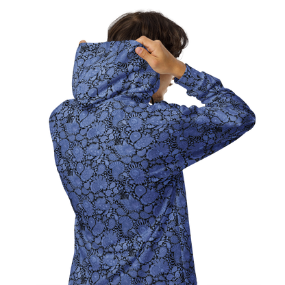 Probably Paisley Midnight Zip Hoodie - Stylish Unisex Comfort in Paisley Zip Hoodie Design - Wylodesigns