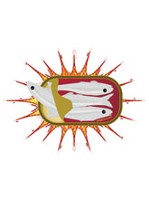 Decorative emblem with fish illustration and &