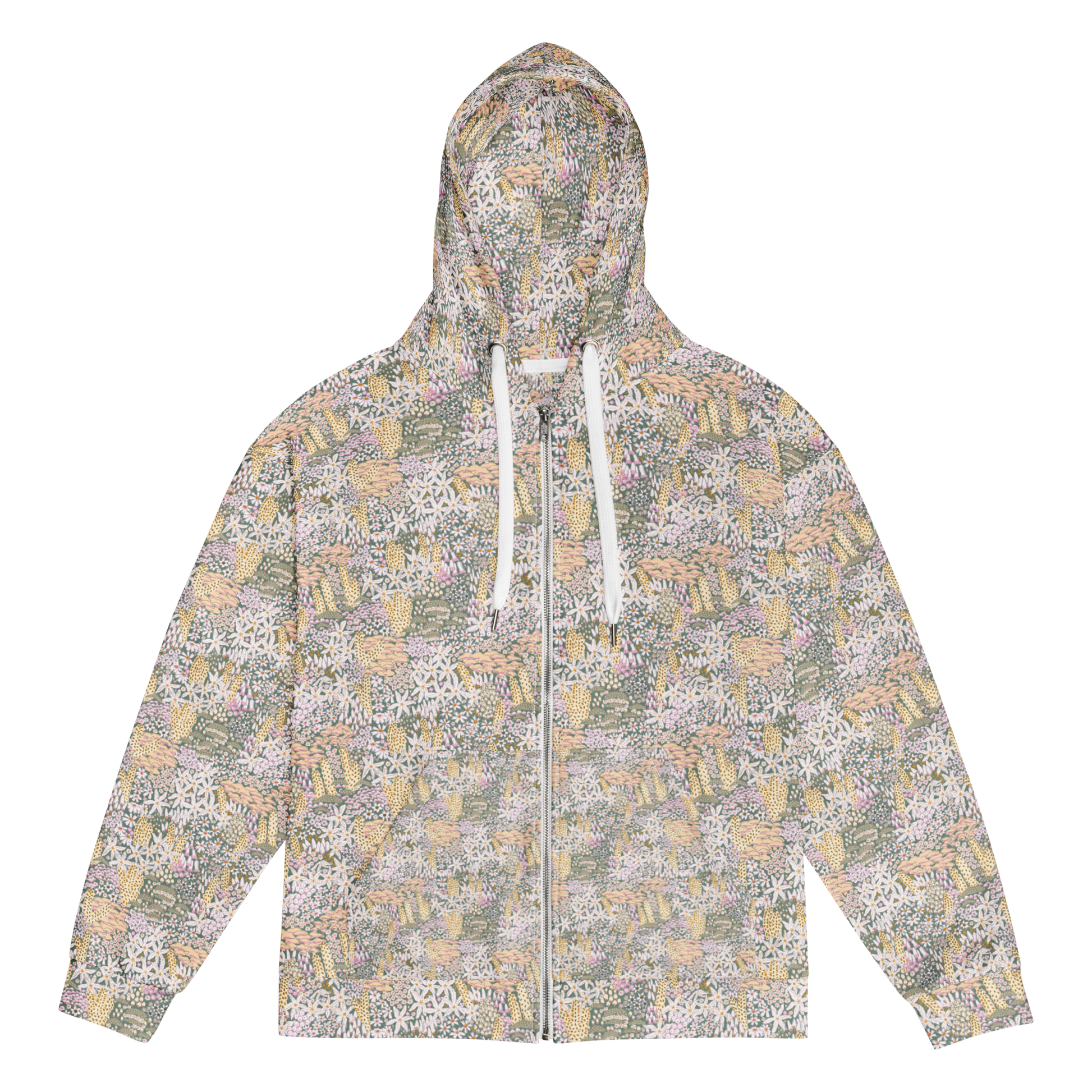 Shroomie Wild Flower Hoodie - Colourful Custom All-Over-Print (AOP) Design - Wylodesigns