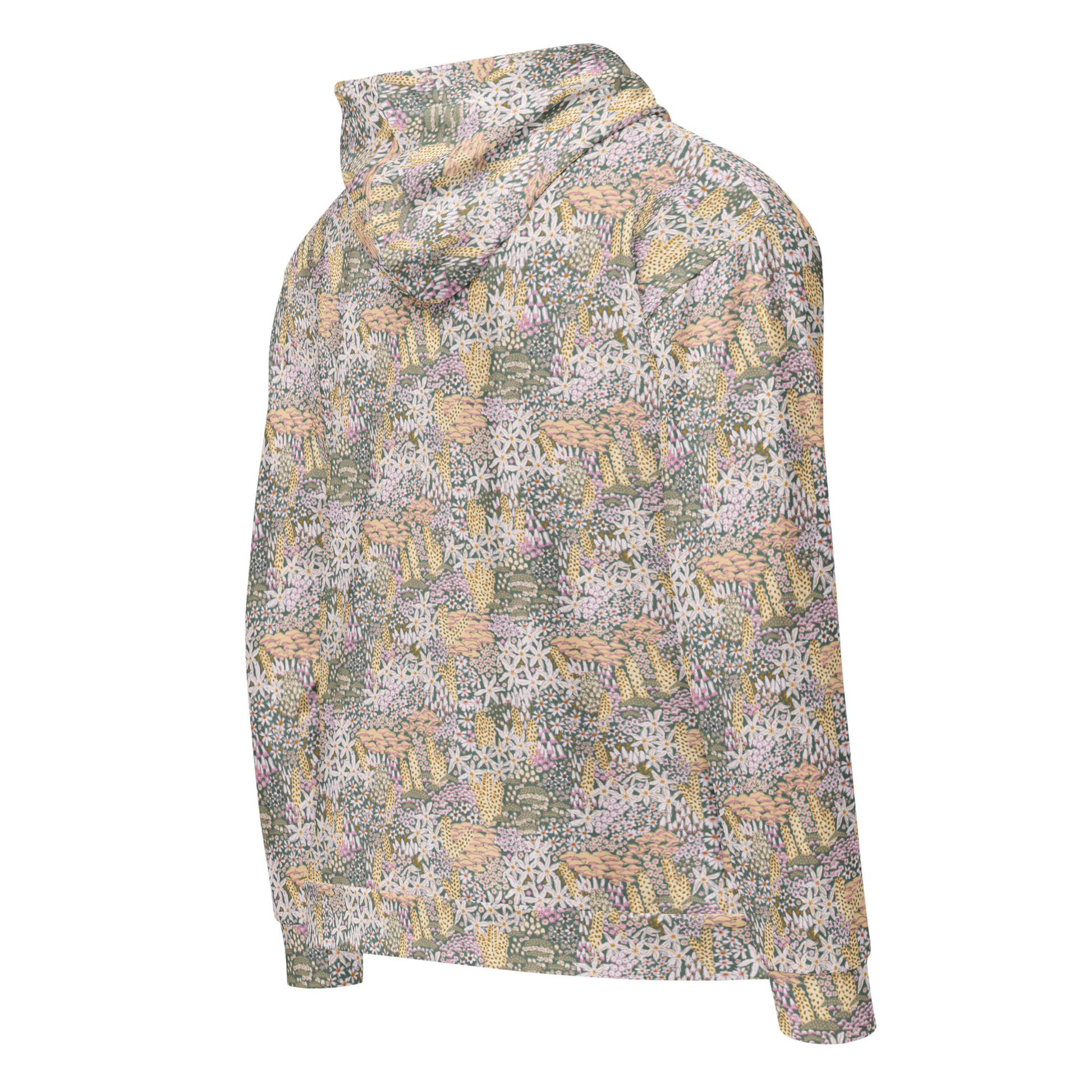 Shroomie Wild Flower Hoodie - Colourful Custom All-Over-Print (AOP) Design - Wylodesigns