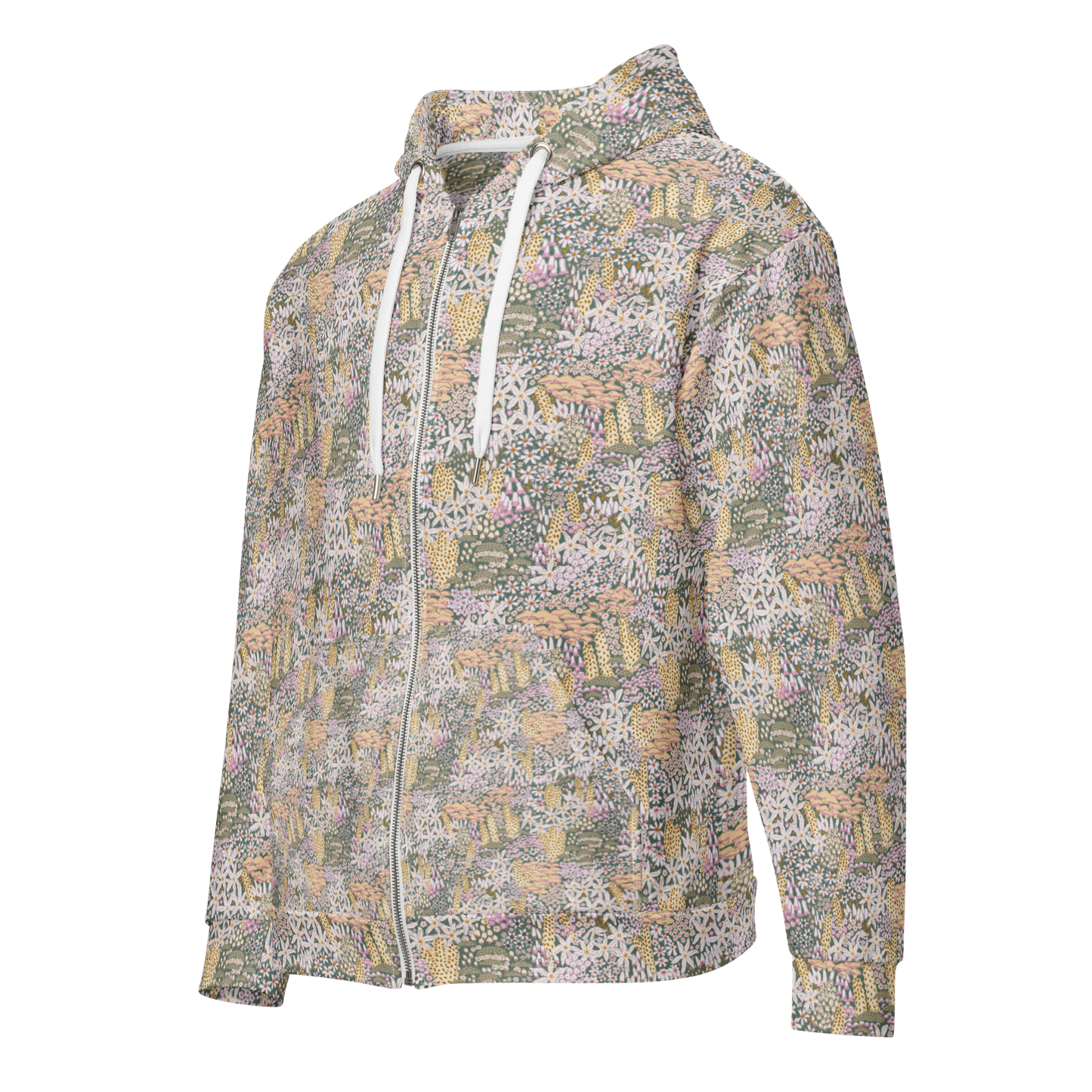 Shroomie Wild Flower Hoodie - Colourful Custom All-Over-Print (AOP) Design - Wylodesigns