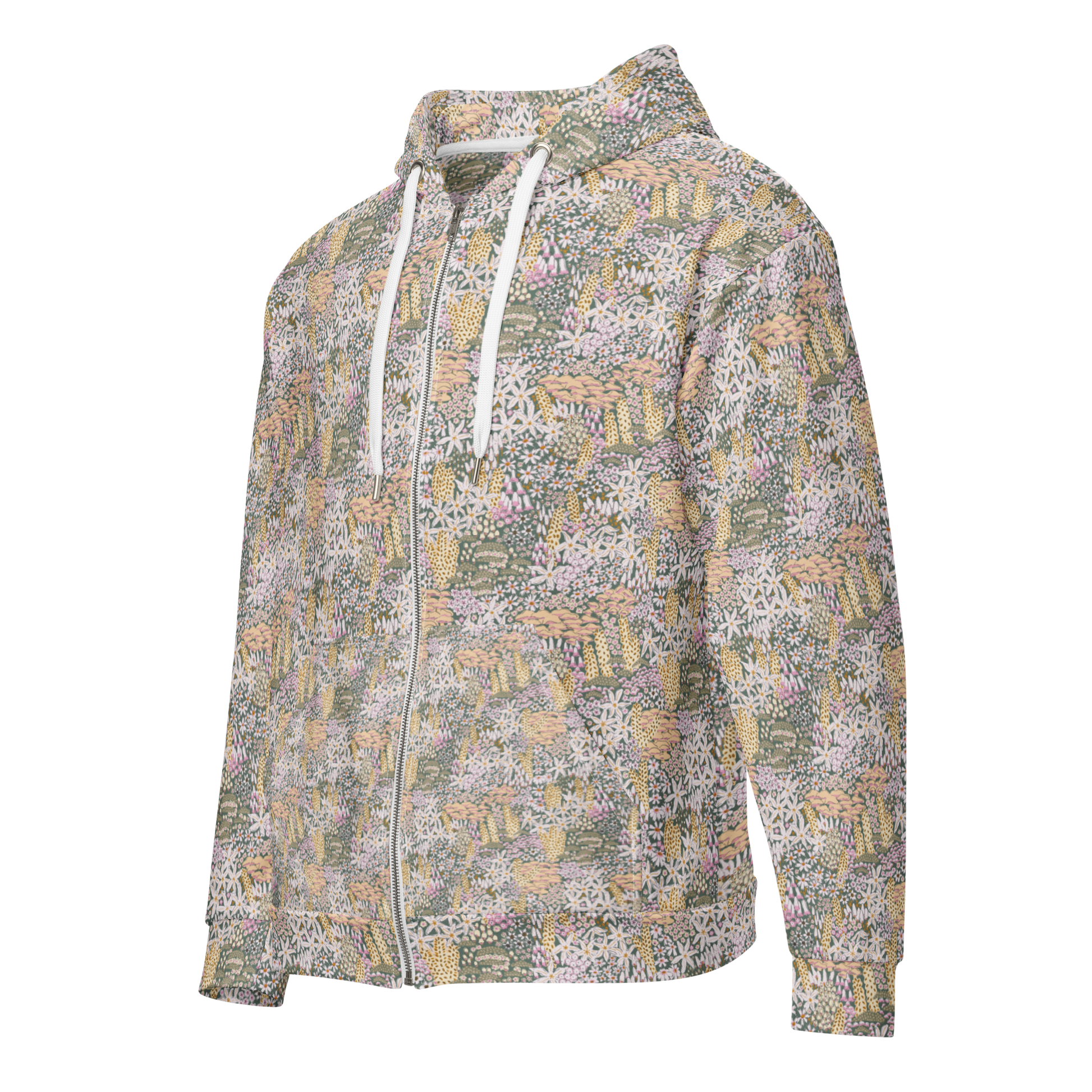 Shroomie Wild Flower Hoodie - Colourful Custom All-Over-Print (AOP) Design - Wylodesigns