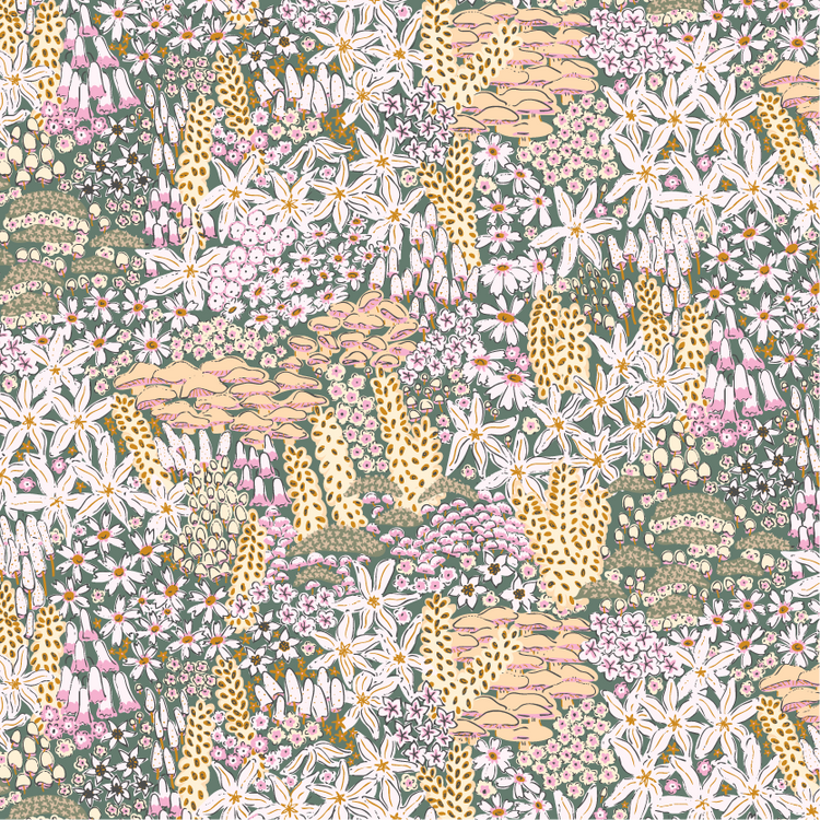 Shroomie Wild Flower Hoodie  Colourful Custom All-Over-Print