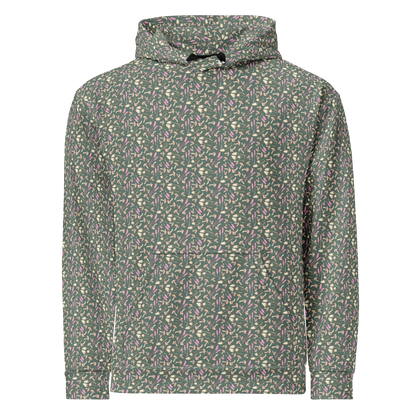Tossed Fungi Floral Pattern Hoodie