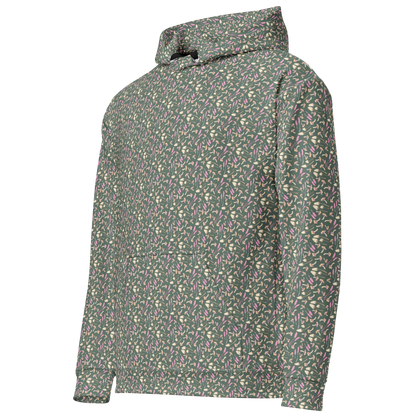 Tossed Fungi Floral Pattern Hoodie