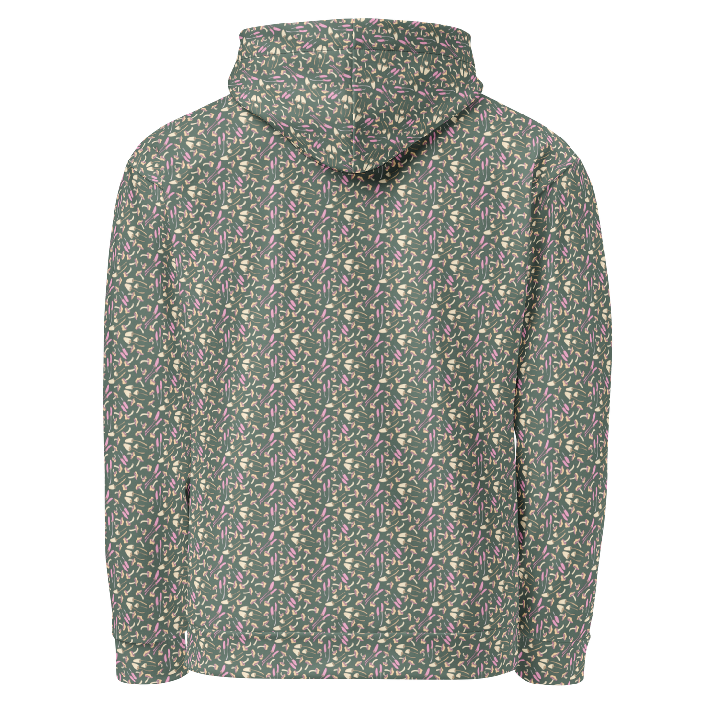 Tossed Fungi Floral Pattern Hoodie