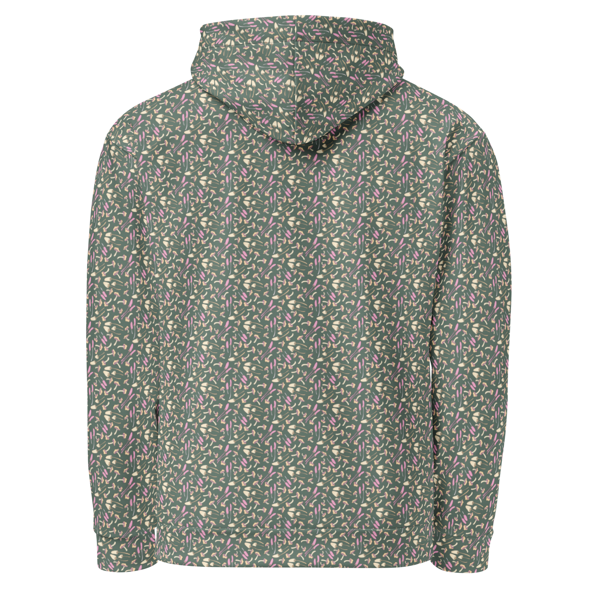 Tossed Fungi Floral Pattern Hoodie