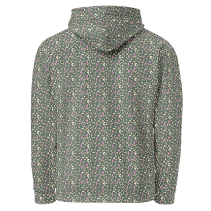 Tossed Fungi Floral Pattern Hoodie