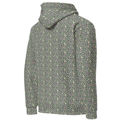 Tossed Fungi Floral Pattern Hoodie