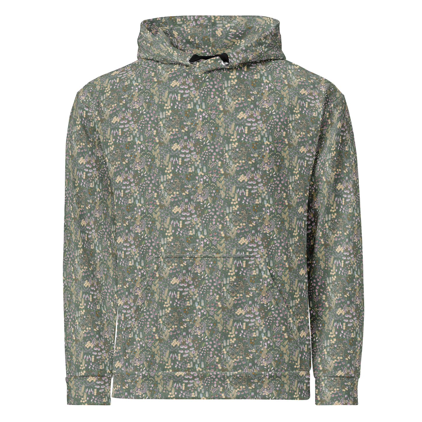 wildflower meadow floral pattern hoodie