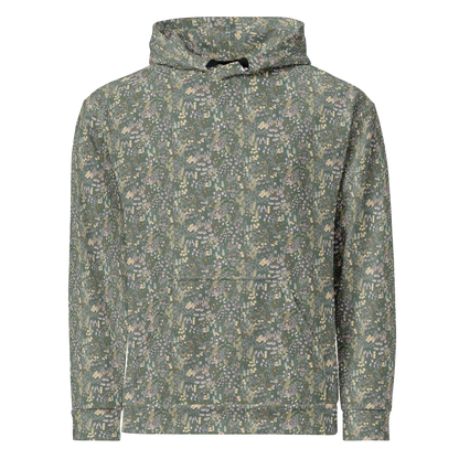 wildflower meadow floral pattern hoodie