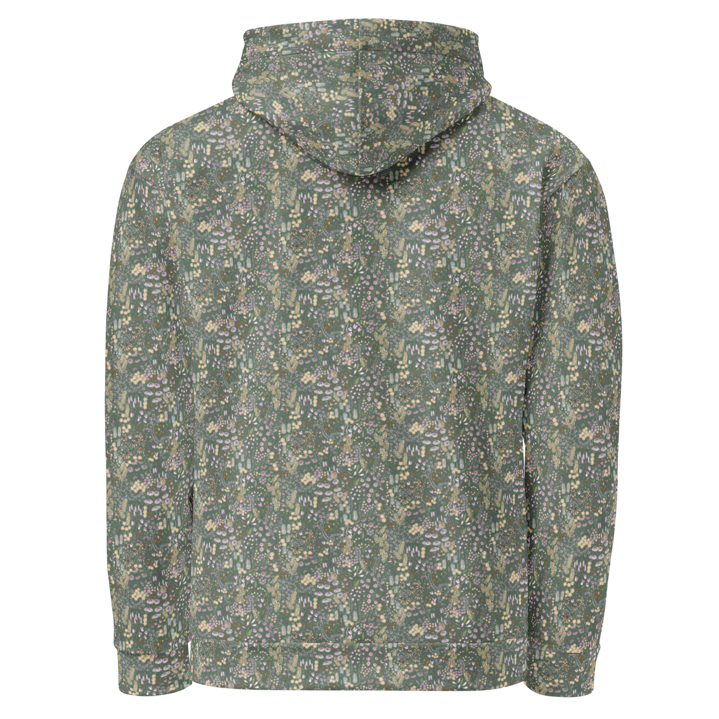 wildflower meadow floral pattern hoodie
