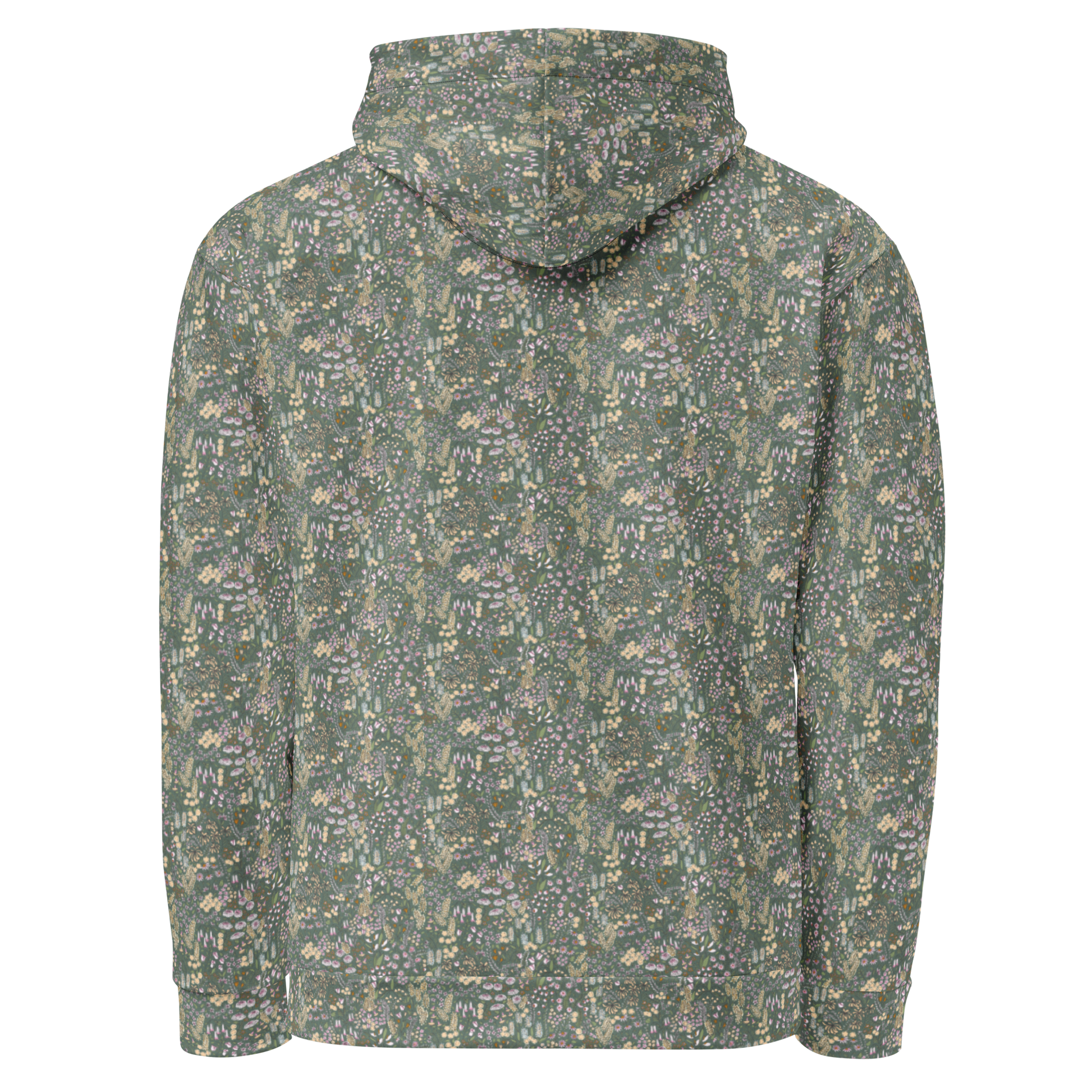 wildflower meadow floral pattern hoodie