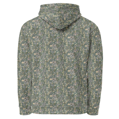 wildflower meadow floral pattern hoodie